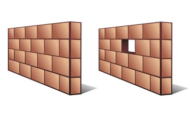 Muro di Mattoni-Brick Wall-Vector