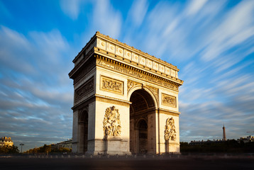 Fototapeta na wymiar Arc de Triomphe, Champs Elysees Paris France