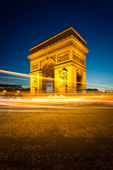 Fototapeta na wymiar Arc de Triomphe, Champs Elysees Paris France