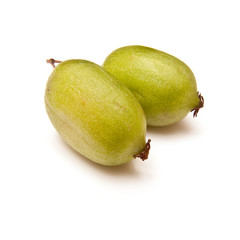 Kiwiberries isolated on a white studio background.