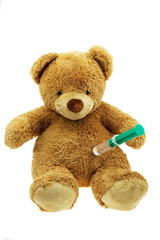 Teddybär mit Injektion