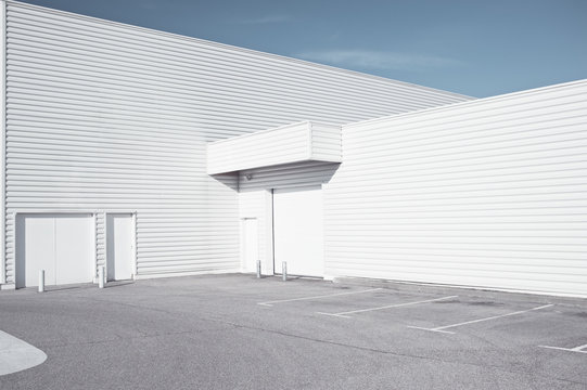 White industrial architecture