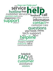 "HELP" Tag Cloud (question mark support hotline button sos faq)