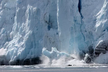 Crédence de cuisine en verre imprimé Glaciers effondrement de  glacier, Alaska