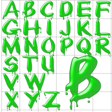 abc alphabet background paintdrips design