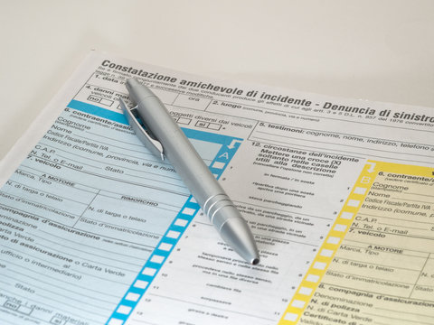 Modulo constatazione amichevole