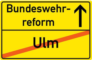 Schild Bundeswehrreform Ulm