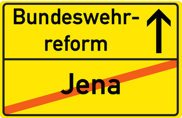 Schild Bundeswehrreform Jena