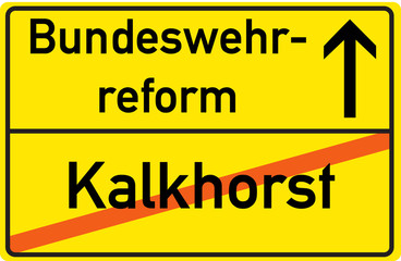 Schild Bundeswehrreform Kalkhorst