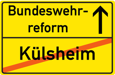 Schild Bundeswehrreform Külsheim