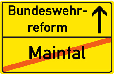 Schild Bundeswehrreform Maintal