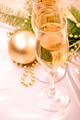 two glasses of champagne