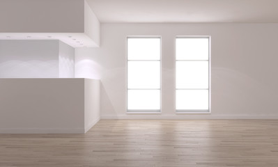 Interno vuoto con finestre