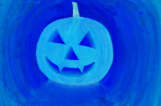 Halloween pumpkin painting.