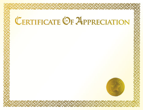 certificate of achievement illustration template