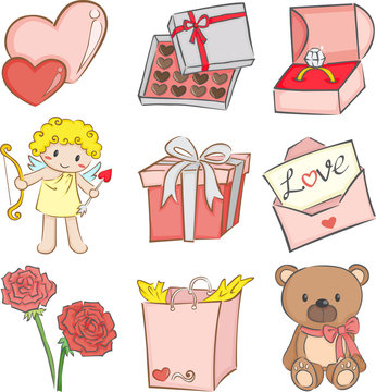 Valentine icons