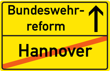 Schild Bundeswehrreform Hannover