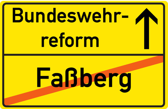 Schild Bundeswehrreform Faßberg