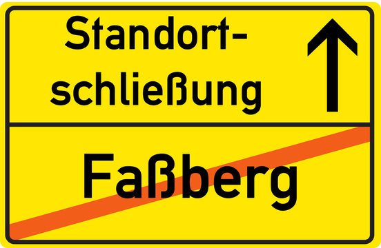 Schild Standortschließung Faßberg