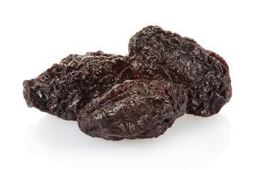 Dried plums with clipping path