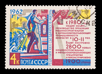 USSR, shows Machine engineering industry,   circa 1980