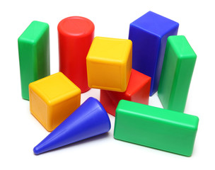 Color plastic block toys