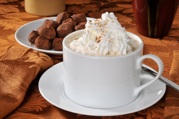 Hot chocolate and truffles