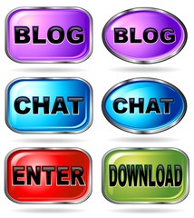Icone Pulsanti Internet Rosso Verde-Icons Symbols Web