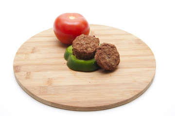 Frikadelle mit Paprika