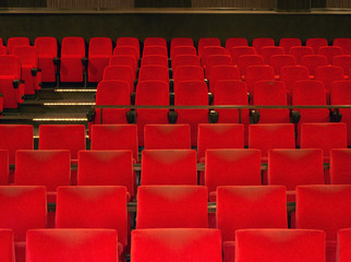 Naklejka premium red cinema seats