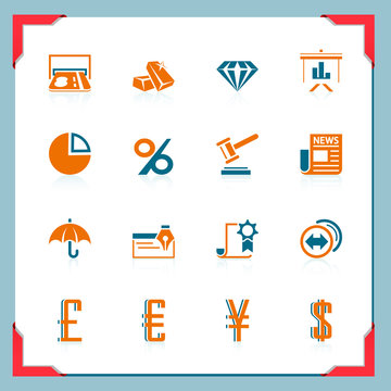 Finance icons | In a frame series