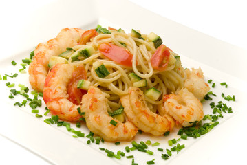 pasta con gambas