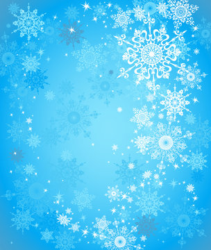 Blue snow background