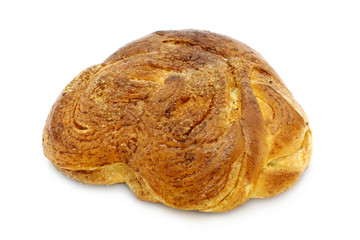 Sweet loaf on a white background