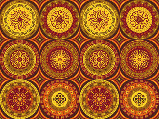 Seamless background with indian pattern