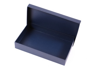 Empty blue box isolated