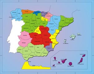 Mapa de España © Packelle