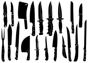 set of knives vectors