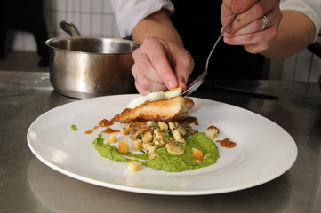 in der Restaurantküche