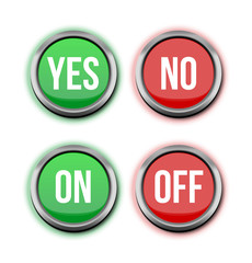 yes no on off buttons