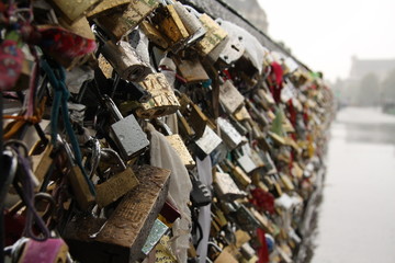 Locks on Paris bridge
