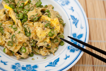 Simple vegetable omelet