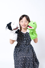 パペットで遊ぶ