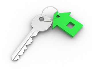 Key isolated on white.