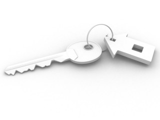 Key isolated on white