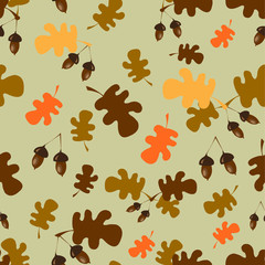 seamless pattern with acorns
