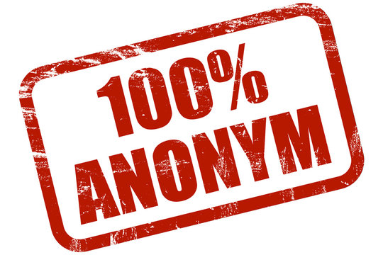 Grunge Stempel rot 100% ANONYM