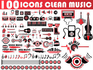 100 ICONS CLEAN MUSIC
