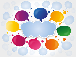 colorful social clouds