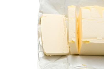 Margarine isolated on the white background